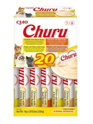 Churu Cat Snack Pyré Multipack - kuře a hovězí Direct Beschikbaar
