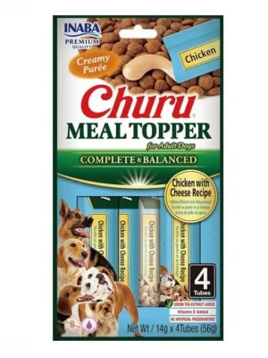 Churu Dog Meal Topper - kuře a sýr (4 x 14 g) Meest Verkocht
