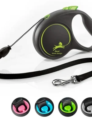 Navíjecí vodítko Flexi Black Design - lanko 5 m Actieprijs