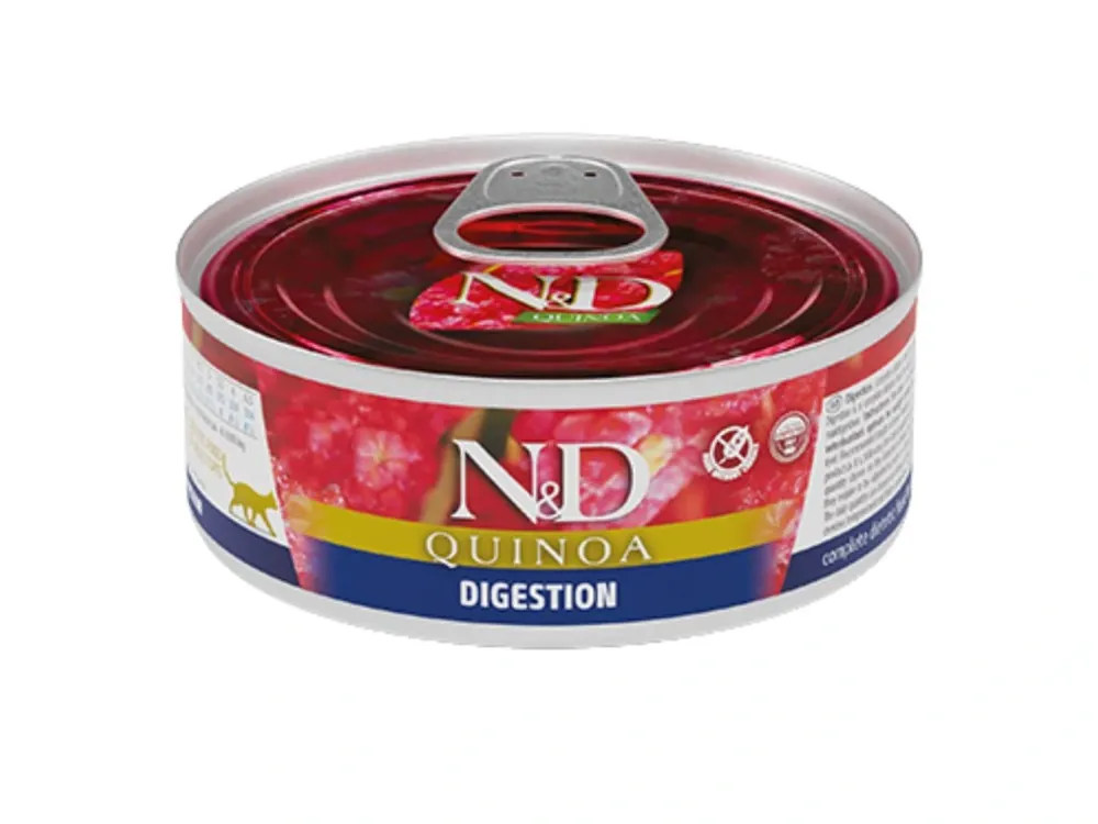 Tijdelijk Beschikbaar N&D Cat Quinoa konzerva 70 g - Digestion jehněčí & fenykl