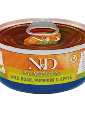 Gecertificeerd N&D Cat Pumpkin konzerva 70 g - divočák & dýně a jablko