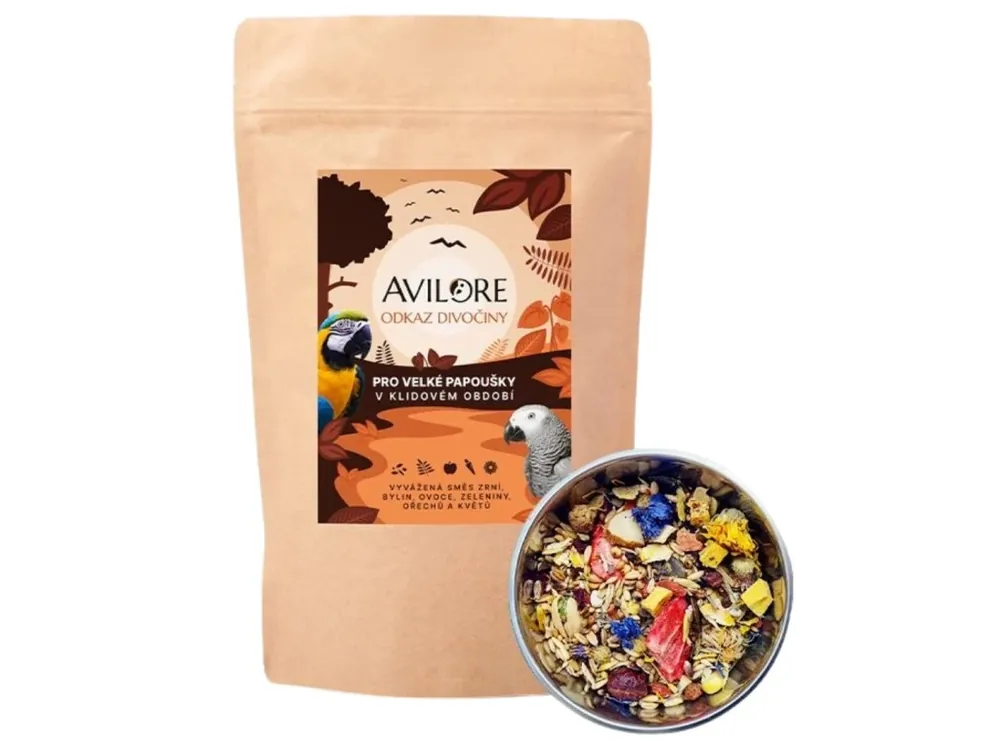 Aanbieding Avilore Odkaz divočiny pro velké papoušky - 850 g