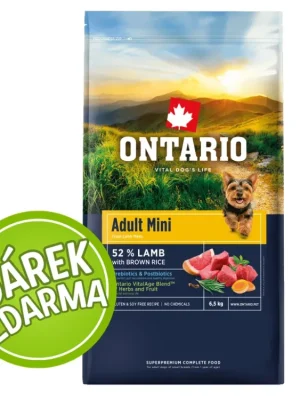 Ontario Adult Mini Lamb & Brown Rice - s jehněčím masem a hnědou rýží Finale Uitverkoop