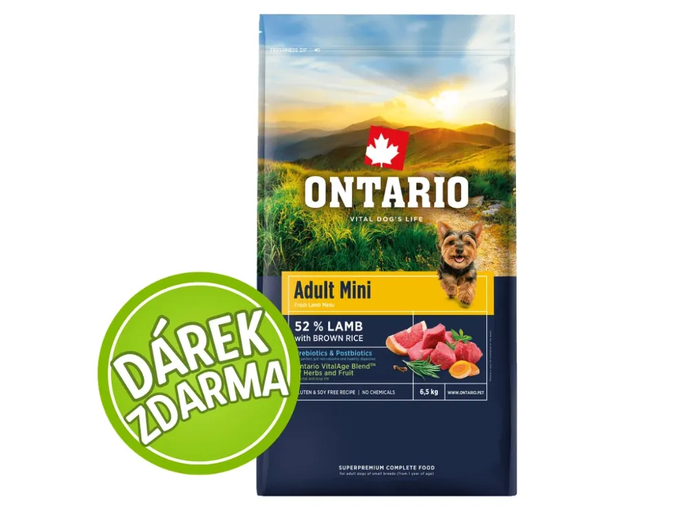 Ontario Adult Mini Lamb & Brown Rice - s jehněčím masem a hnědou rýží Finale Uitverkoop