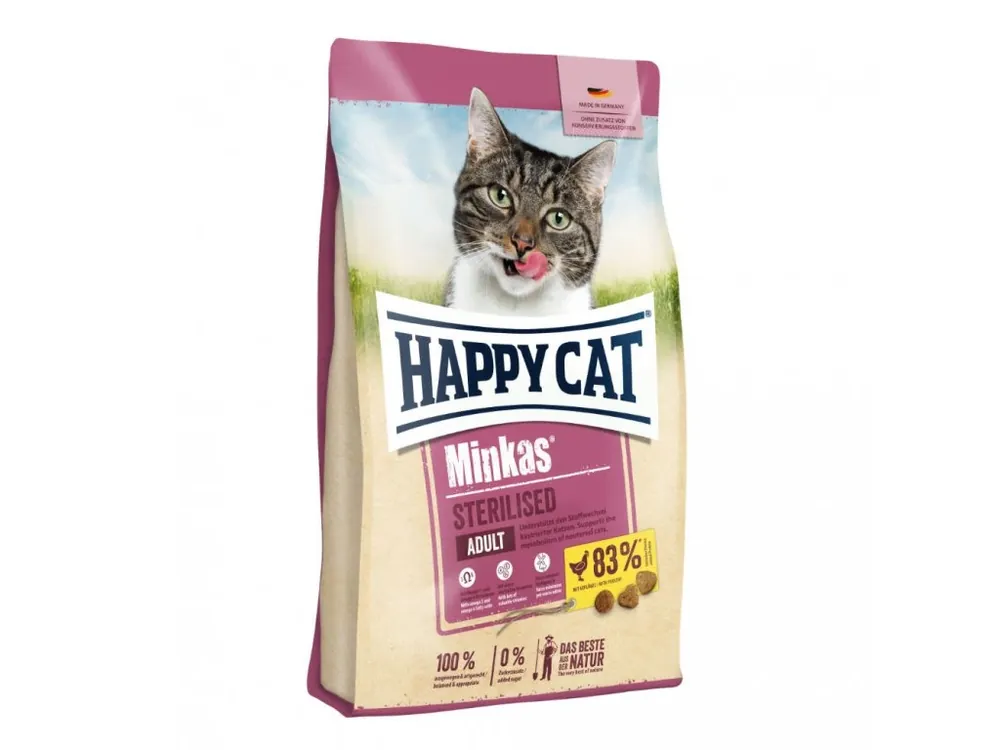 Koop Vandaag Happy Cat Minkas Sterilised Geflügel 10 kg