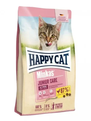 Direct Beschikbaar Happy Cat Minkas Junior Care Geflügel 10 kg