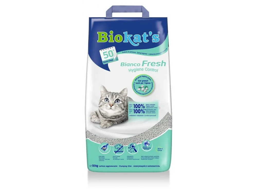 Biokats Bianco Fresh Control kočkolit 10kg Beperkt Aanbod