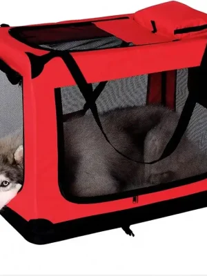 Kennelka pro zvířata Mailey XXL 90x61x65cm - červená Koop Online