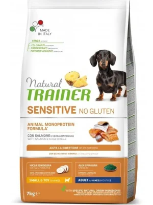 Speciale Aanbieding TRAINER Natural SENSITIVE No gluten Adult Mini losos 7kg