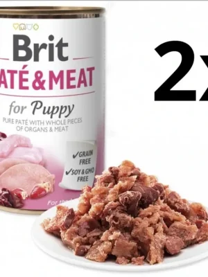 Korting Brit Paté & Meat Puppy 2x 400 g