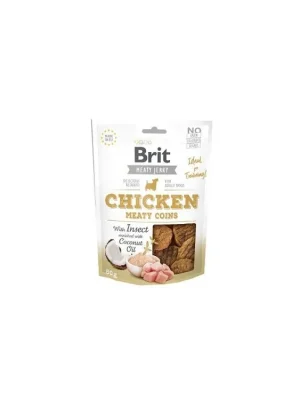 Beste Prijs Brit Jerky Chicken with Insect Meaty Coins 80g