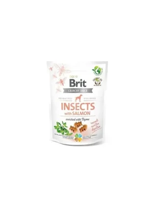 Koopje Brit Care Dog Crunchy Crack. Insec. Salmon Thyme 200g