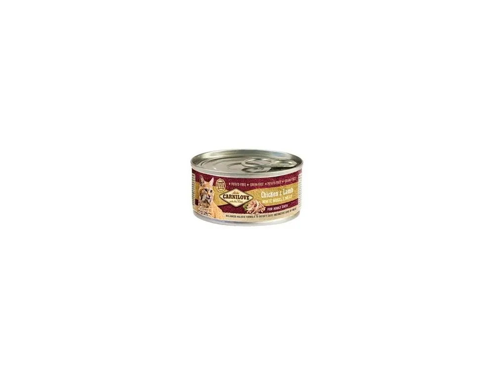Carnilove White konz Mus Meat Chicken&Lamb Cats 100g Beperkt Aanbod