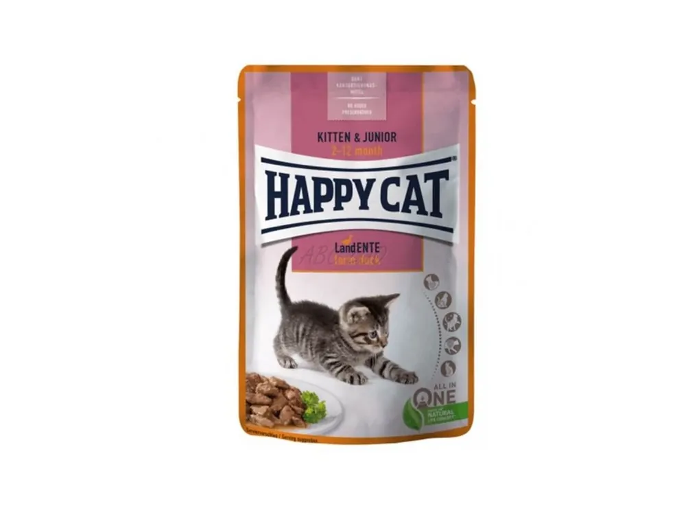 Happy Cat Meat In Sauce Kitten & Junior Land-Ente 85 g Speciale Aanbieding