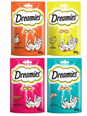 Dreamies kočka pochoutka s hovězím 4 x 60g Express Levering