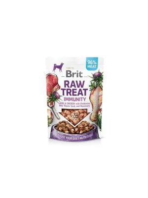 Finale Uitverkoop Brit Raw Treat Dog Immunity, Lamb&Chicken 40g