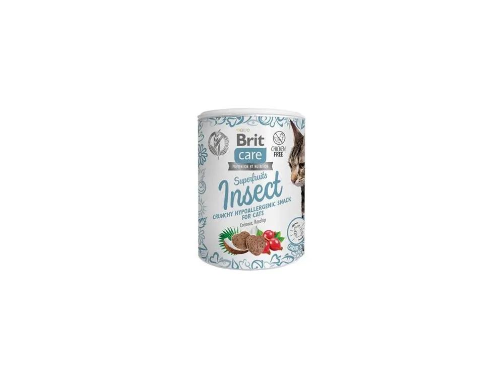 Actieprijs Brit Care Cat Snack Superfruits Insect 100g