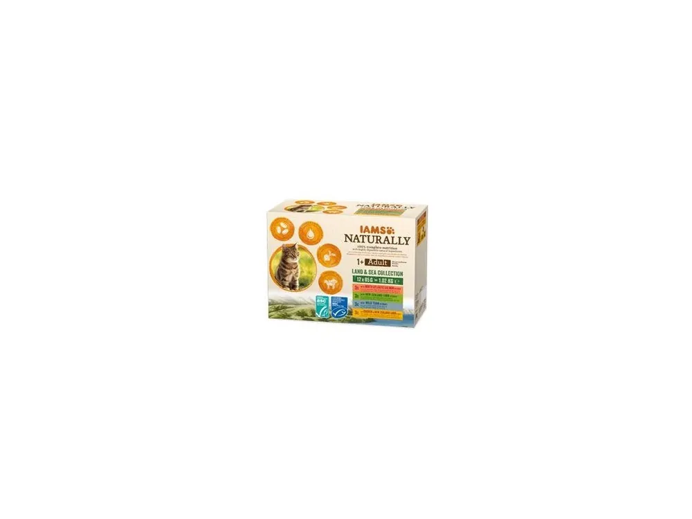 Iams Cat Adult mix masa v omáčce pack 12x85g Finale Uitverkoop