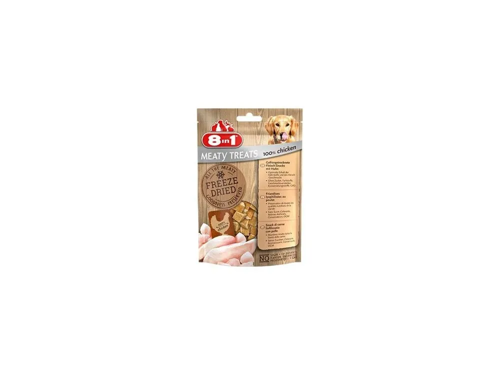 Pochoutka 8in1 Meaty Treats FD Chicken 50g Flitsaanbieding