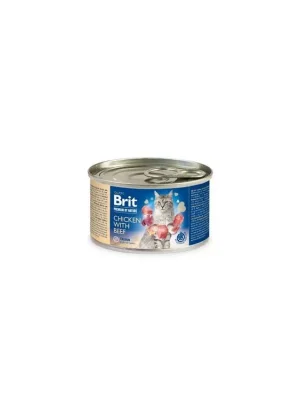 Brit Premium Cat by Nature konz Chicken&Beef 200g Meest Verkocht