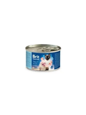 Rechtstreeks Van De Fabrikant Brit Premium Cat by Nature konz Trout&Liver 200g