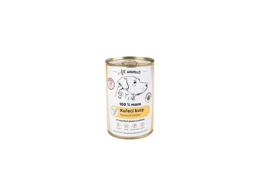 All Animals DOG kuřecí kousky 400g Snelle Levering
