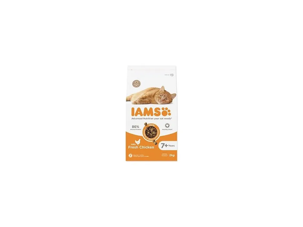 Dagaanbieding Iams Cat Senior Chicken 2kg
