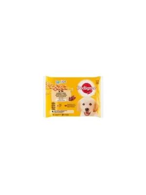 Seizoensaanbieding Pedigree kapsa Junior kuřecí/hovězí,rýže v želé 4x100g