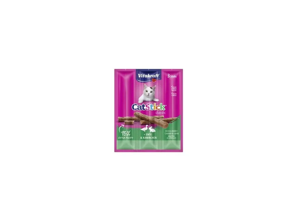 Vitakraft Cat pochoutka Stick mini Rabb.+Duck. 3x6g Direct Verzonden