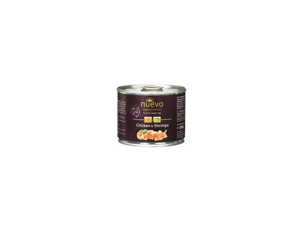 Shop Nu Nuevo kočka adult Kuře a krevety konz. 200g