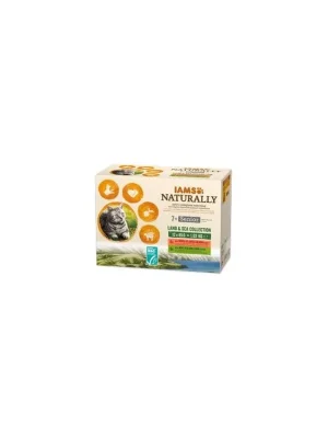 Beste Prijs Iams Cat Senior losos/jehně v omáčce kapsa 12x85g