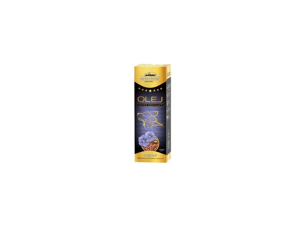 VITAR Veterinae Lněný olej 1000ml Populair