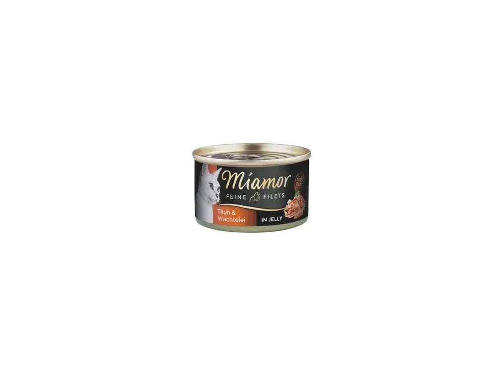 Miamor Cat Filet konzerva tuňák+křepel. vejce želé100g Dagaanbieding
