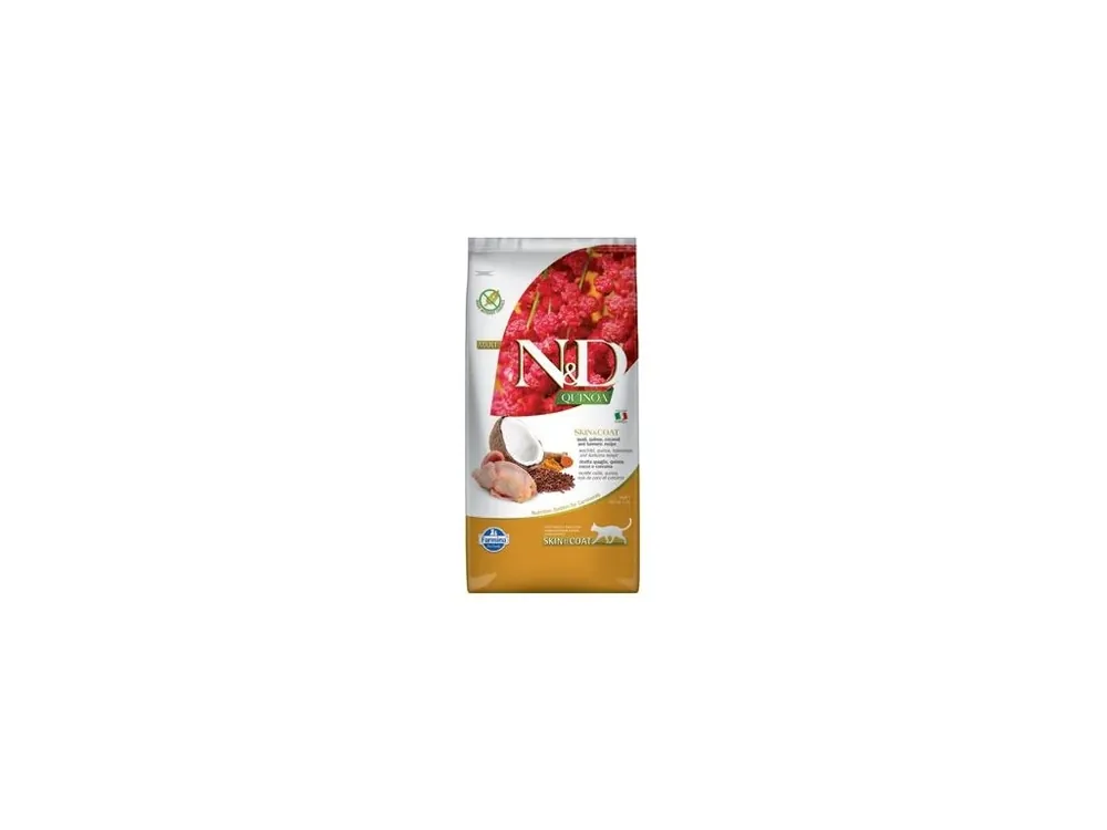 N&D Quinoa CAT Skin & Coat Quail & Coconut 5kg Superprijs