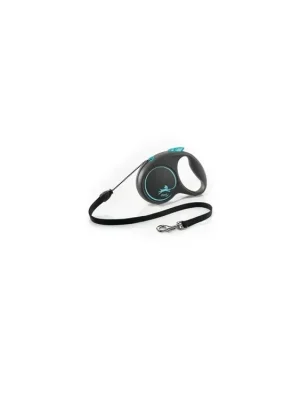 Vodítko FLEXI Black Design M lanko 5m/20kg modrá Exclusieve Aanbieding