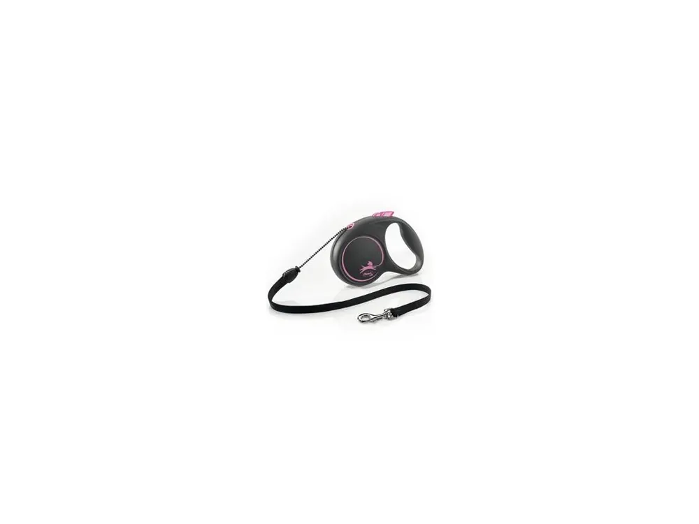 Merkproduct Vodítko FLEXI Black Design M lanko 5m/20kg růžová