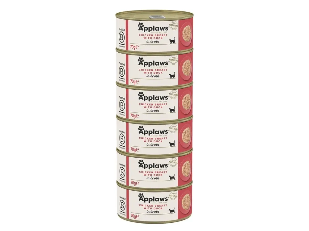 Snelle Levering Applaws konzerva Cat Kuřecí prsa s kachnou 6x 70g