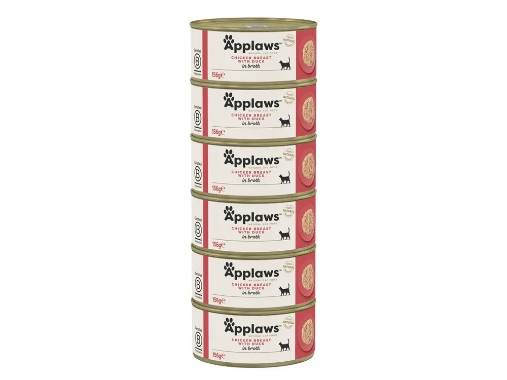 Applaws konzerva Cat Kuřecí prsa s kachnou 6x156g Betaalbaar