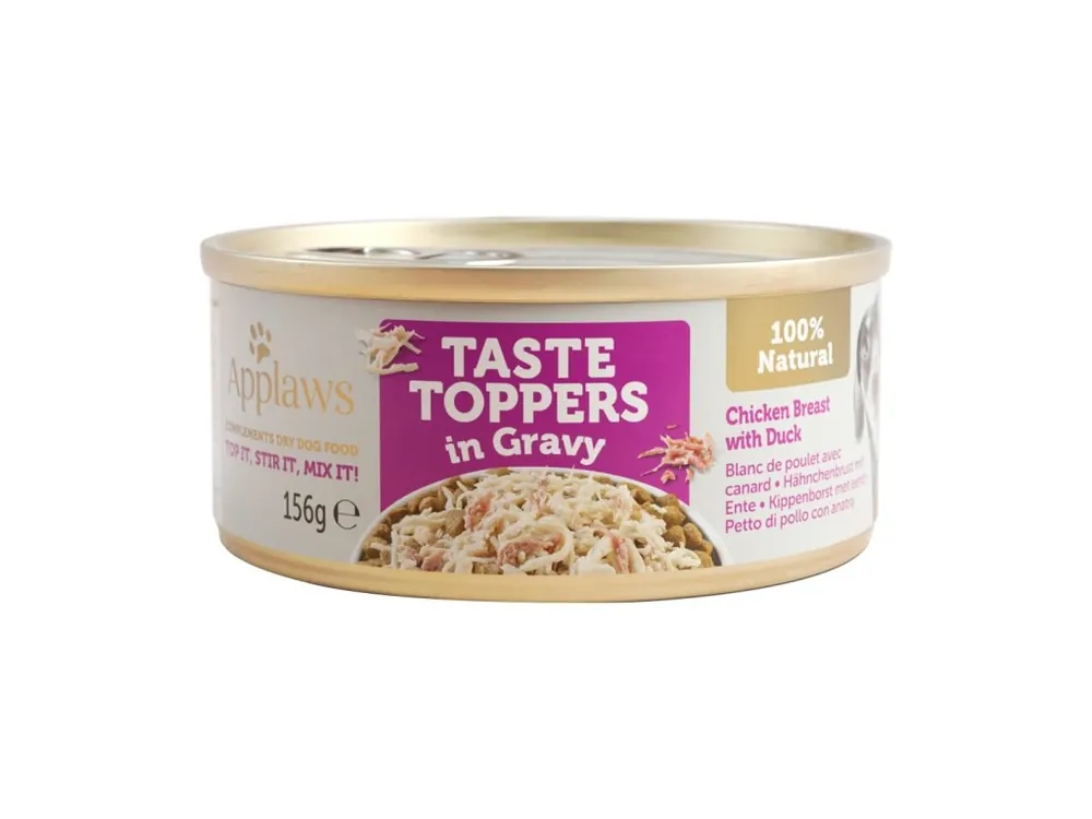Veilige Betaling Applaws konzerva Dog Taste Toppers Gravy Kuře s kachnou 156g