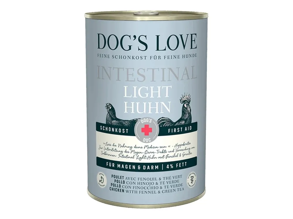 Aanbieding Dog‘s Love konzerva DOC Light Intestinal kuře 400g