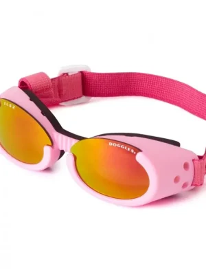 Premium Doggles ILS - Sluneční a ochranné brýle pro psy Pink Mirror L