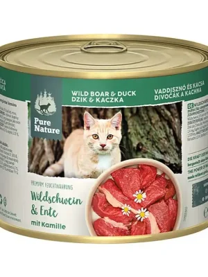 Goedkoop Pure Nature Cat Adult konzerva Divočák a Kachna s heřmánkem 200g