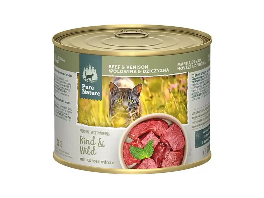 Pure Nature Cat Adult konzerva Hovězí a Zvěřina se šantou 200g Shop Nu