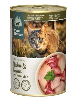 Goedkoop Pure Nature Cat Adult konzerva Kuře a Bažant s petrželkou 400g