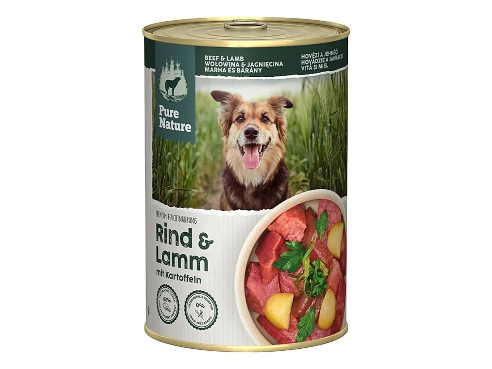 Pure Nature Dog Adult konzerva Hovězí a Jehněčí 400g Veilige Betaling
