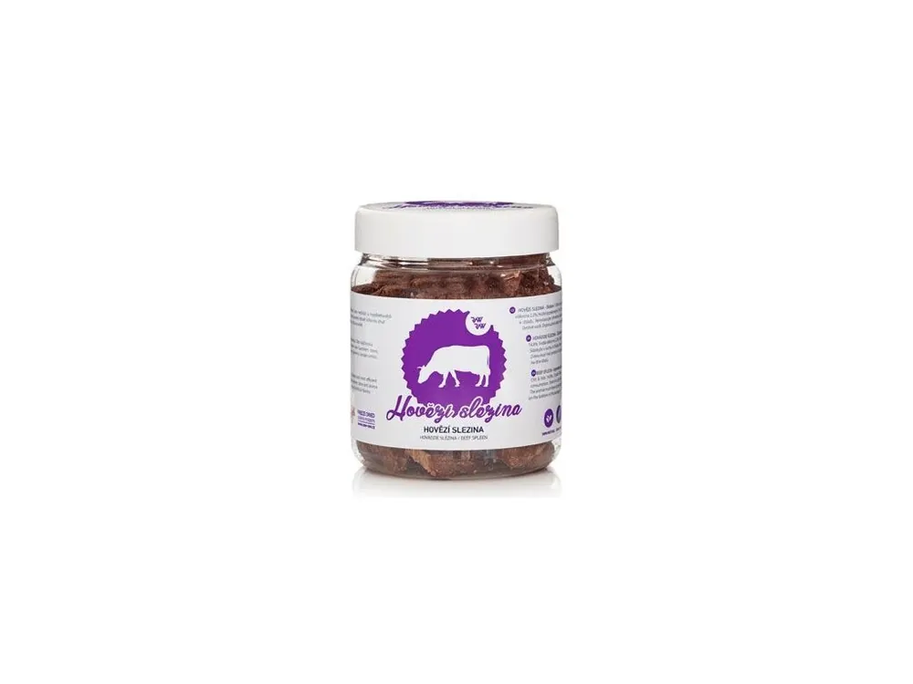 Seizoensaanbieding Raw Raw pochoutka mrazem sušené Hovězí slezina 70g