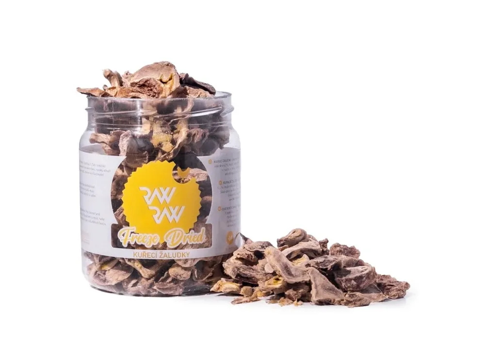 Hoge Kwaliteit RAW RAW mrazem sušené Kuřecí žaludky 60g