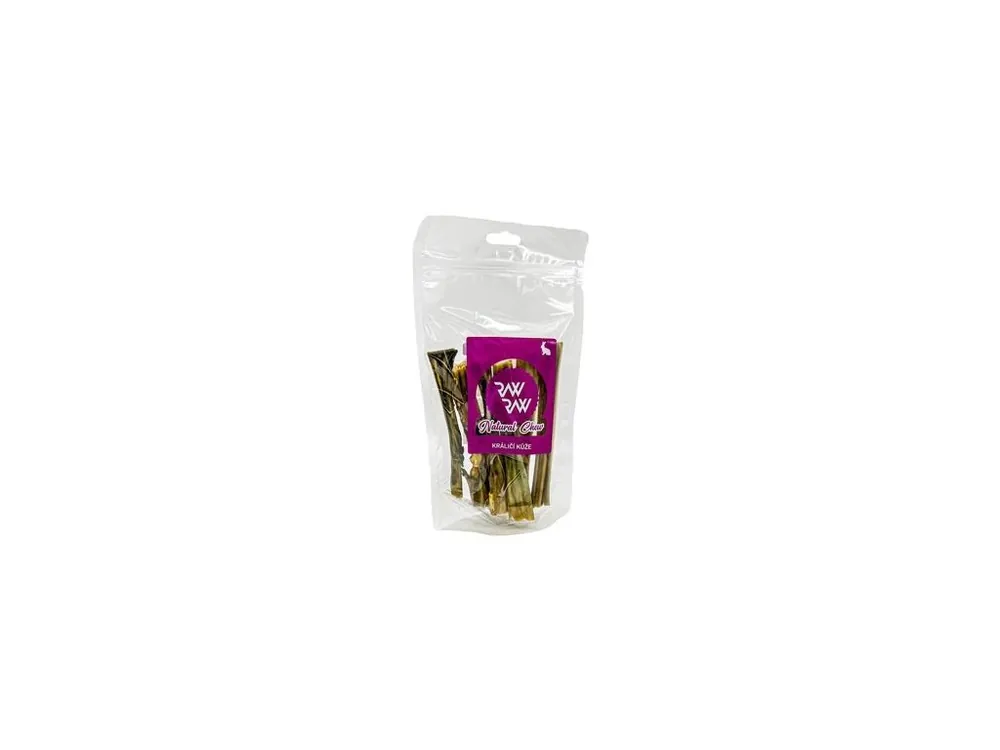 Hete Deal Raw Raw pochoutka Natural Chew Králičí kůže 100g