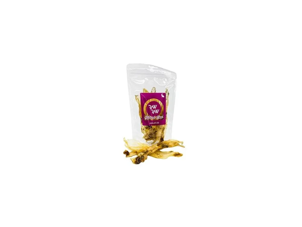 Raw Raw pochoutka Natural Chew Králičí uši 80g Merkproduct