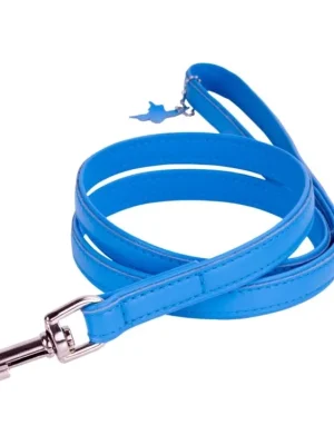 Vodítko kožené Glamour Classic - modré (122cm/12mm) Bestseller